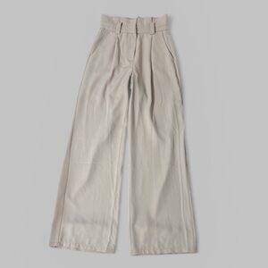 Petal & Pup Wide-Leg Light Khaki Flowy Pants
